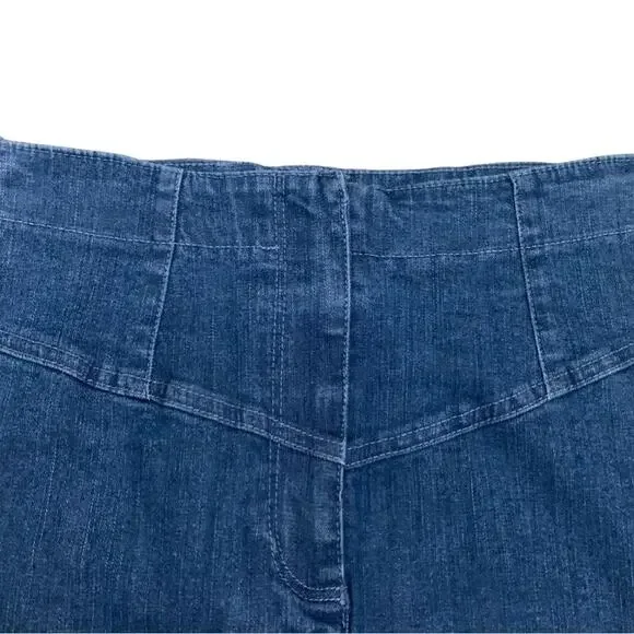 2/$30 Blue Denim Pencil Skirt Size Small Jean Short Mini Stretch Y2K High Waist - Picture 3 of 10